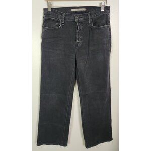 Hudson Women's Sz. 28 Rosie Black Denim Button Fly Wide Leg Jeans